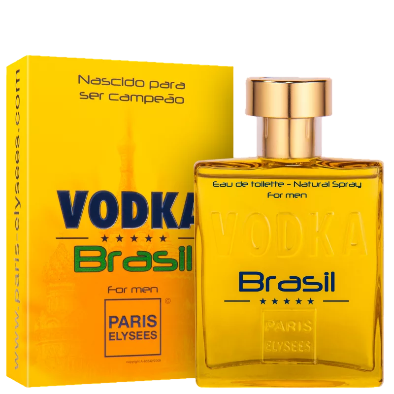 Vodka Brasil Amarelo Inspirado no Invictus da Paco Rabanne (100 ml) - Veja a qualidade do nosso produto no final da página