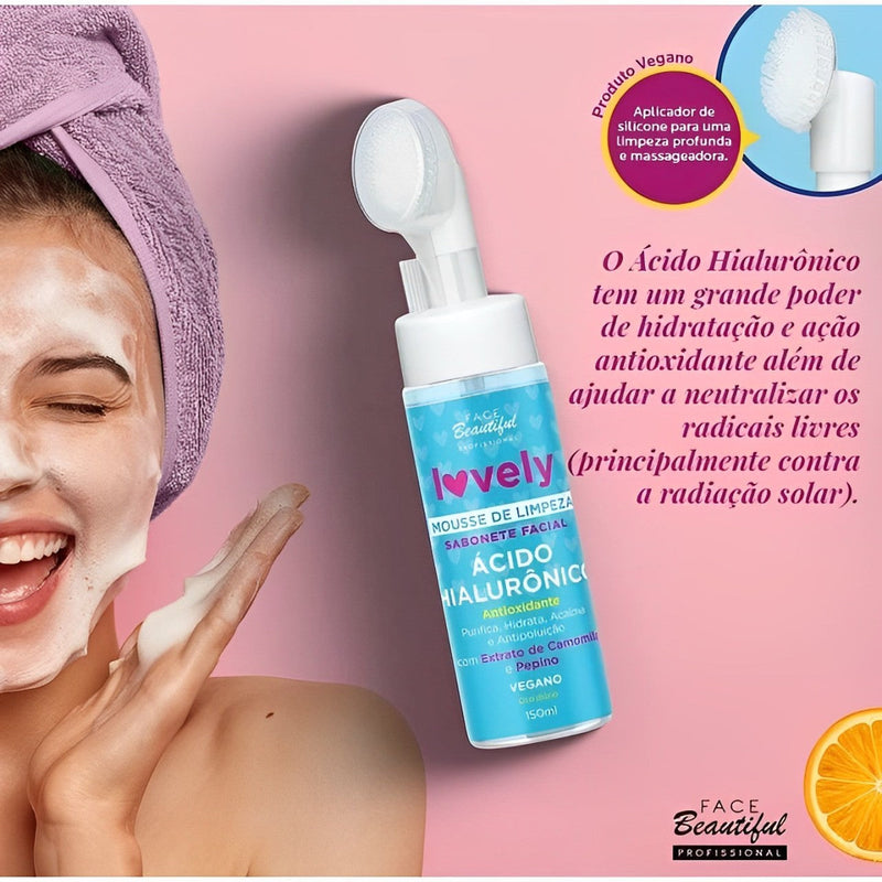 Mousse de Limpeza Facial com Aplicador de Silicone + PRESENTE (GRÁTIS) - Veja a qualidade do nosso produto no final da página