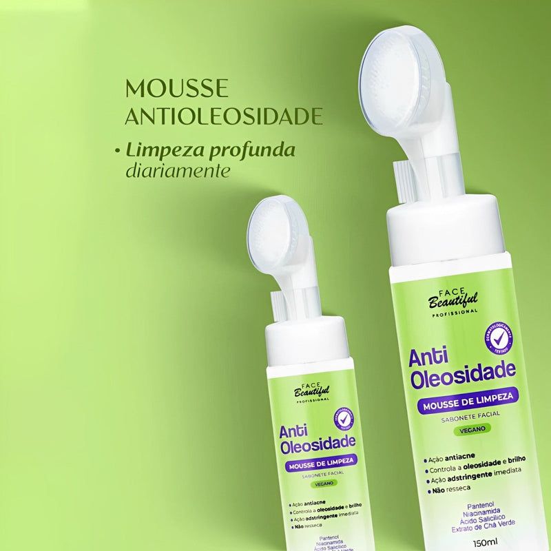 Mousse de Limpeza Facial com Aplicador de Silicone + PRESENTE (GRÁTIS) - Veja a qualidade do nosso produto no final da página