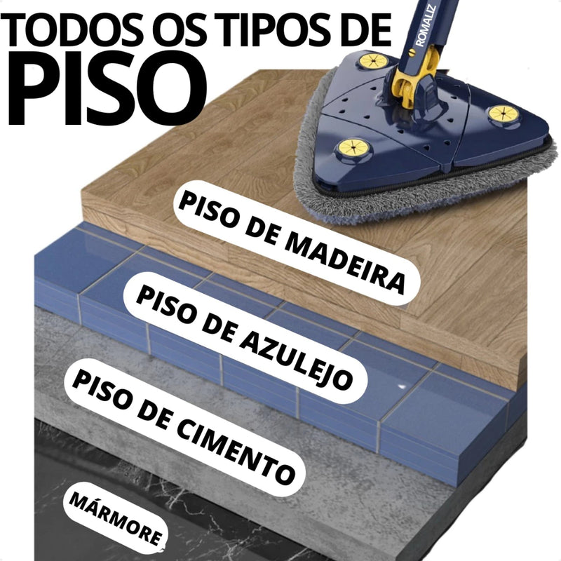 Mop Triangular 1 Refil Extra Esfregão Limpeza